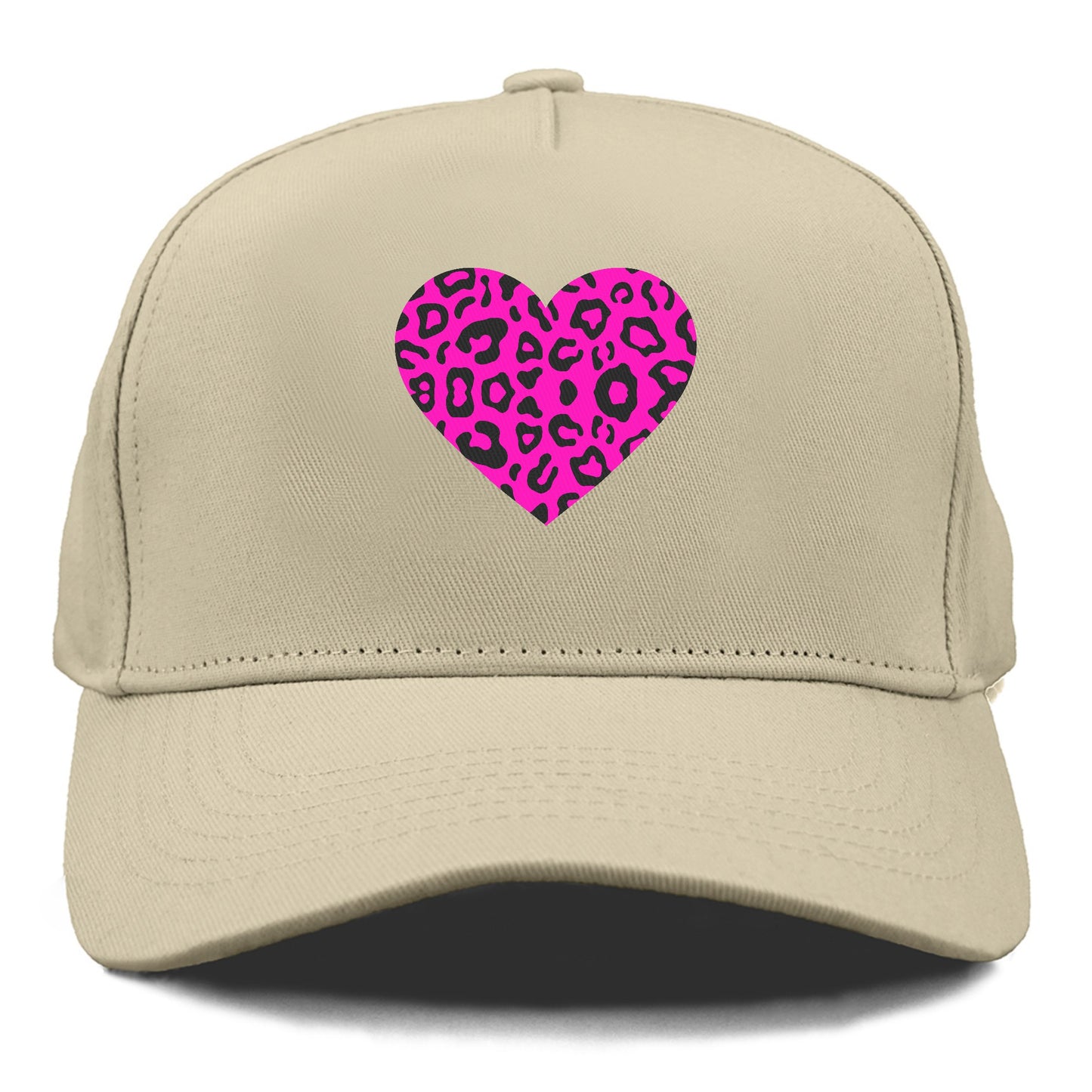 Retro 80s Heart Cheetah Print Hat