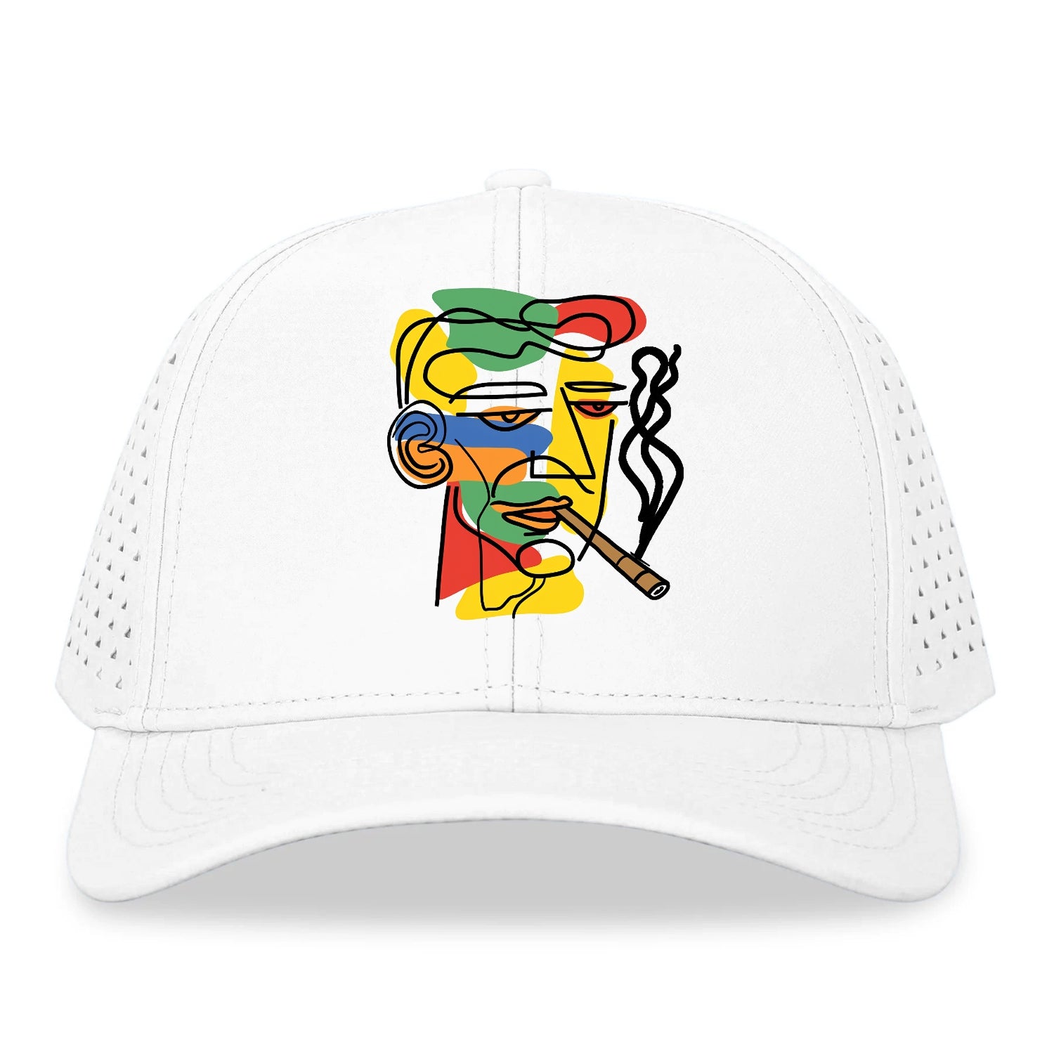 Smoky Vibes Abstract Line Art Hat