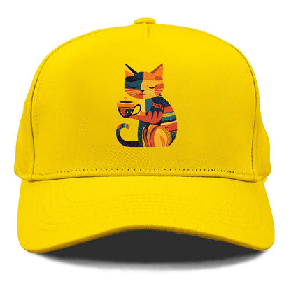 Coffee Time Cat Hat