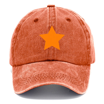 Retro 80s Star Orange Hat