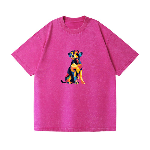 Abstract Elegance Colorful Dog Vintage T-shirt