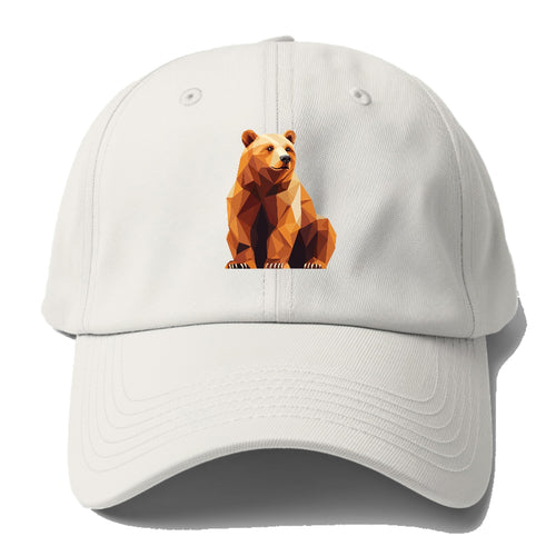 Geometric Bear In Rest Baseball Cap For Big Heads