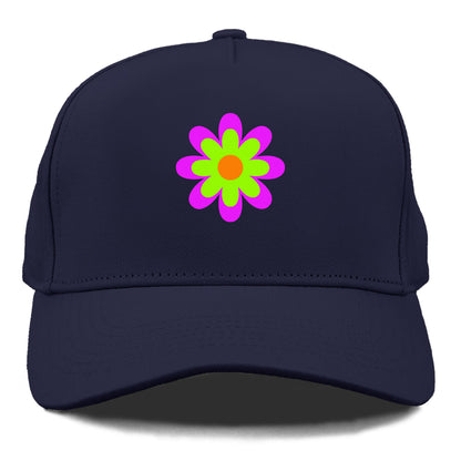 Retro 80s Flower Purple Hat