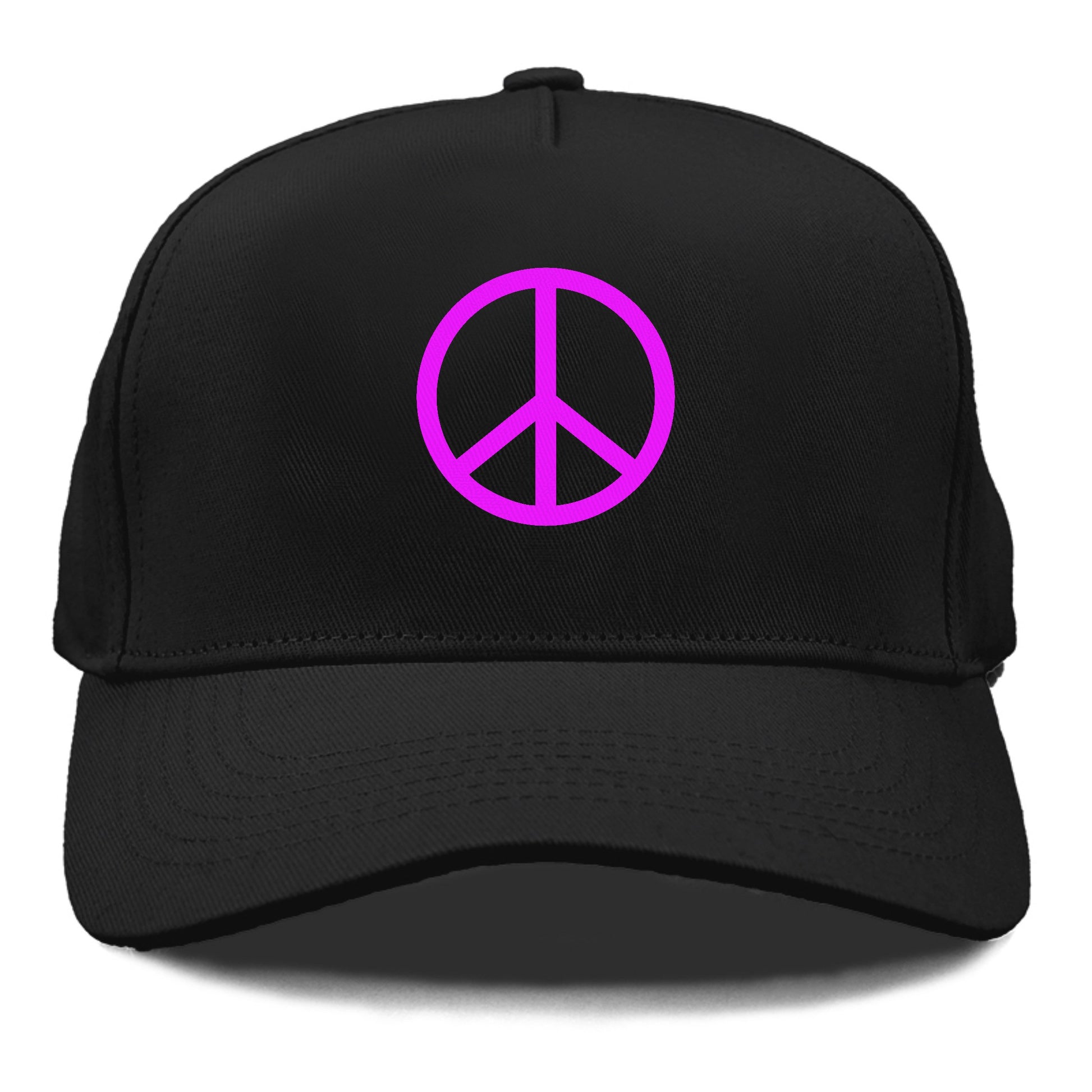 Retro 80s Peace Sign Purple Hat