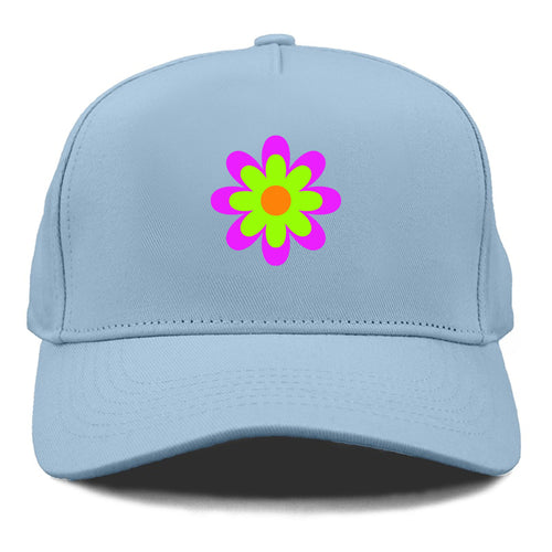 Retro 80s Flower Purple Cap