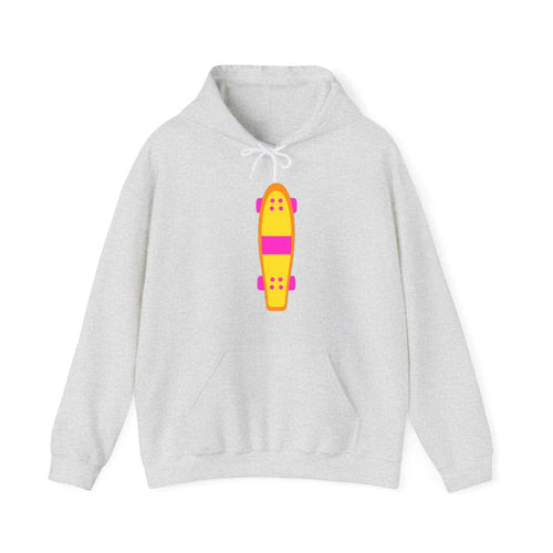 Retro 80s Long Board Orange Hooded Sweatshirt