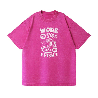 work to live Live to fish Hat