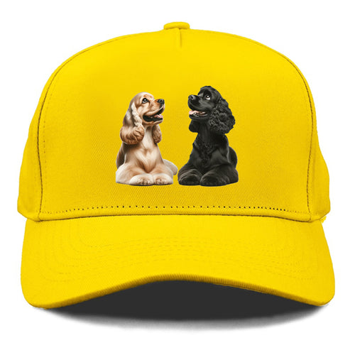 Golden And Black Cocker Spaniels Cap