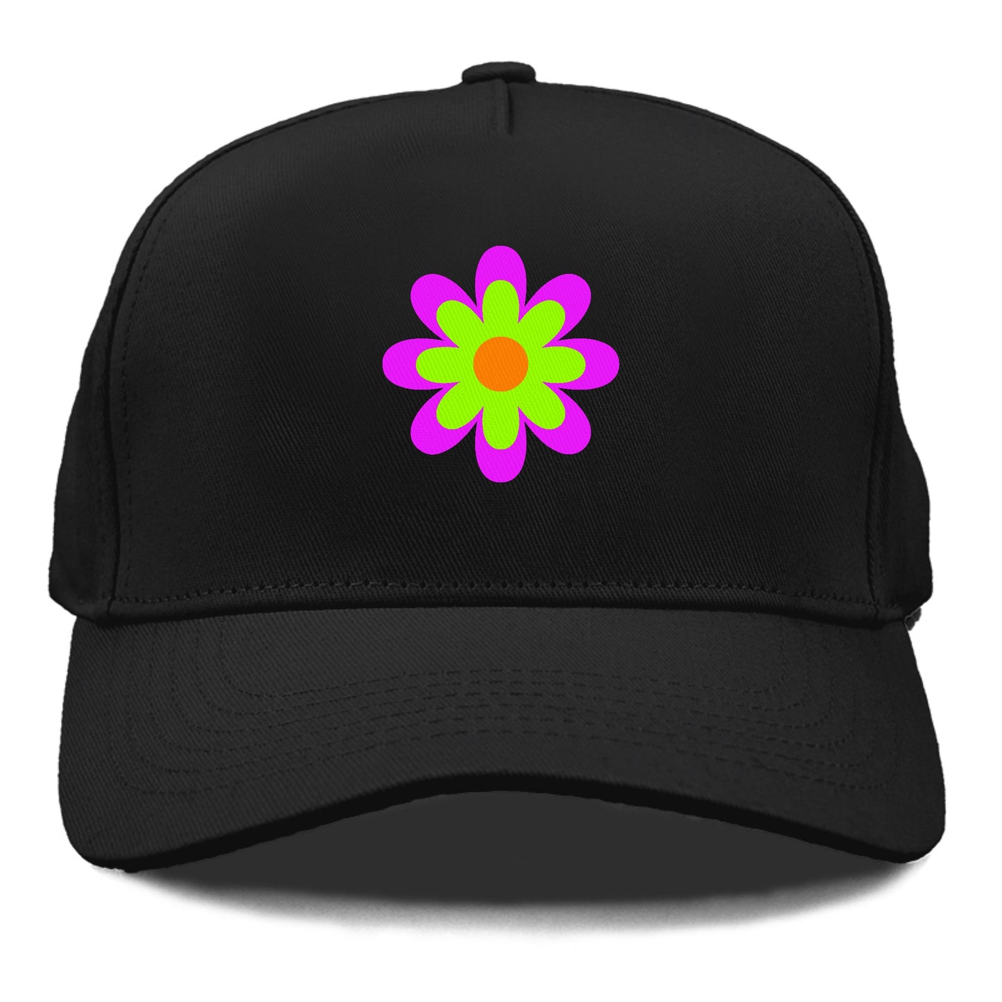 Retro 80s Flower Purple Hat