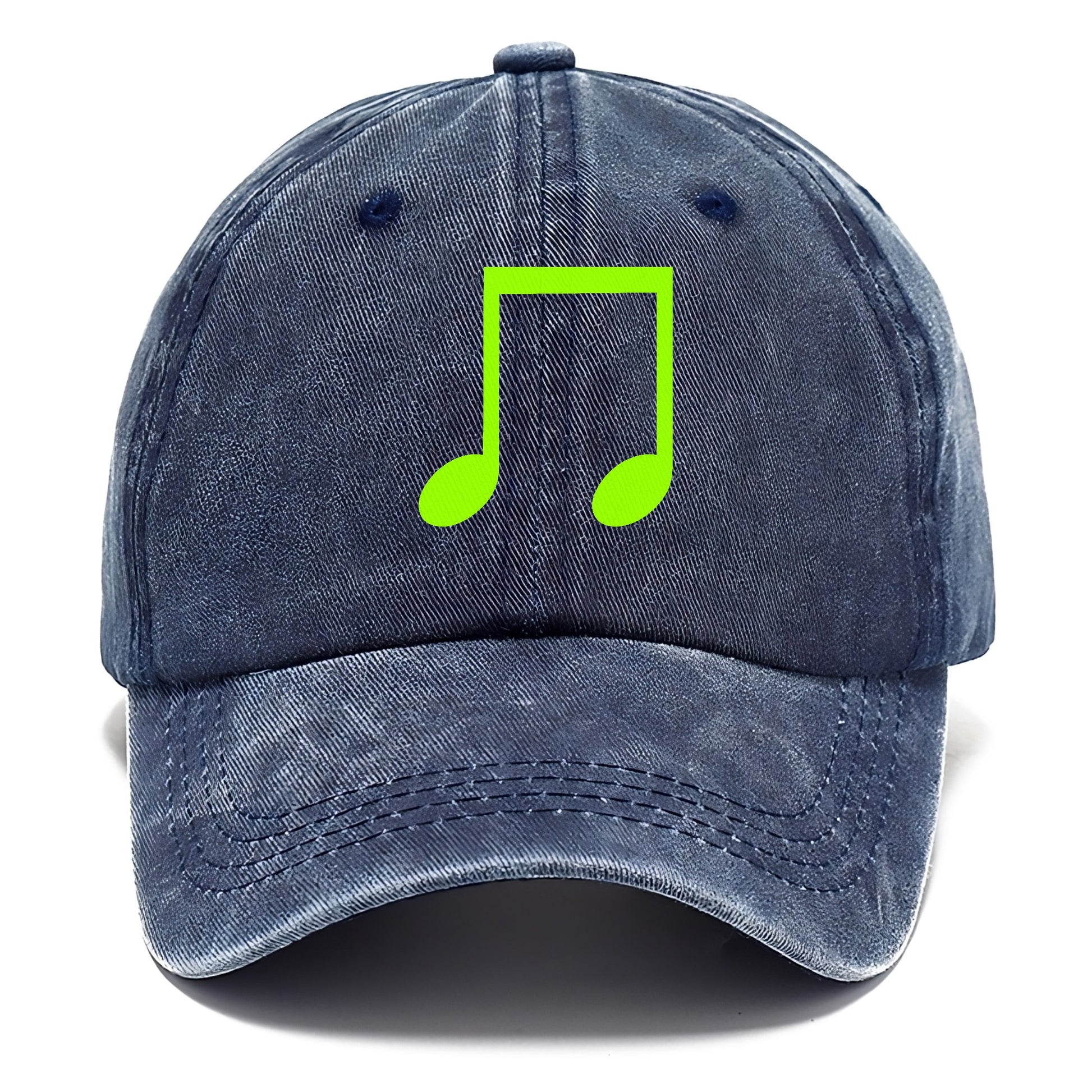 Retro 80s Music Note Green Hat