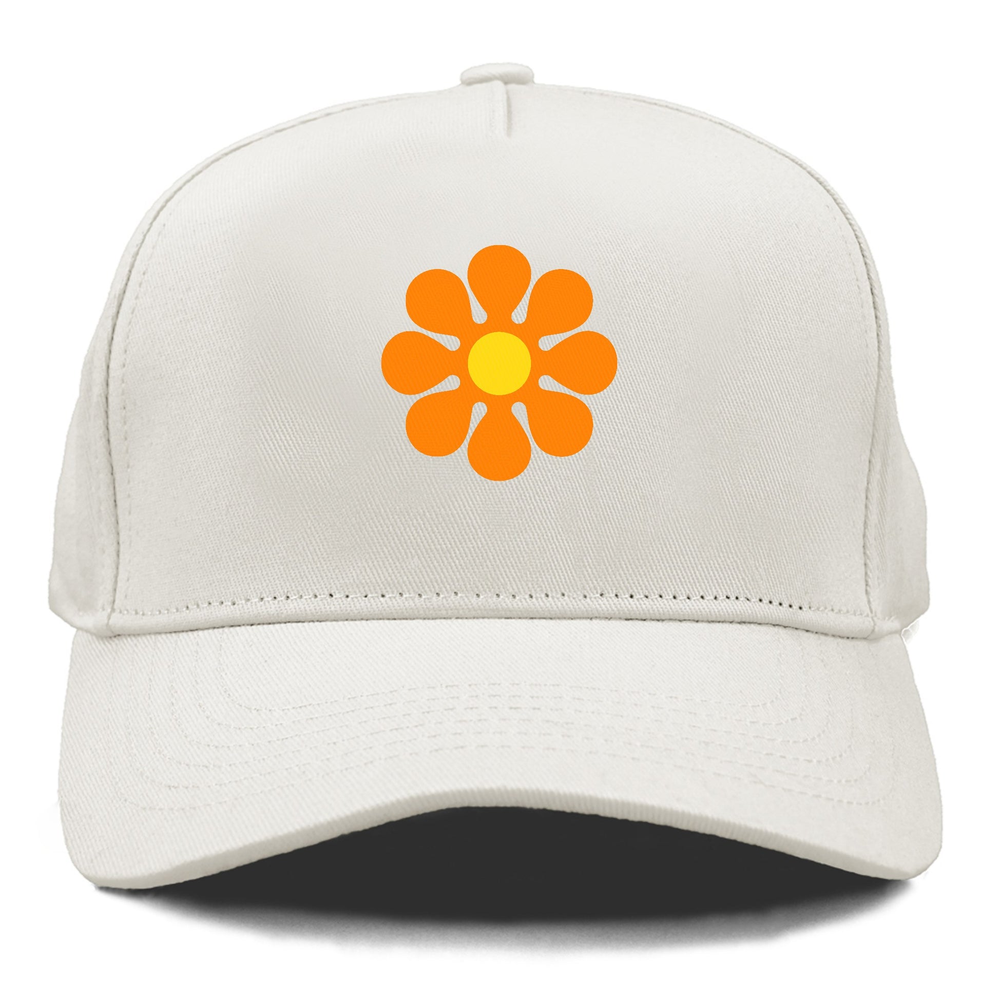 Retro 80s Flower Orange Hat