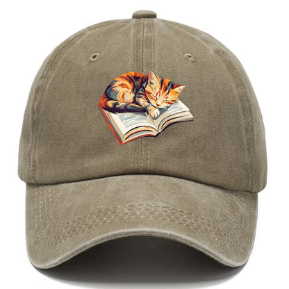 Cat Nap on Book Hat