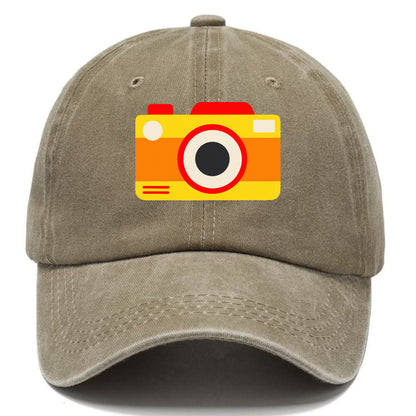 Retro 80s Camera Yellow Hat