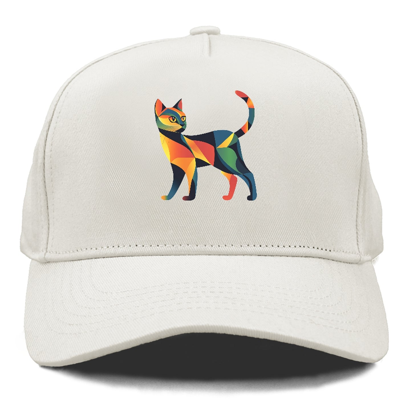 Vibrant Geometric Cat Hat