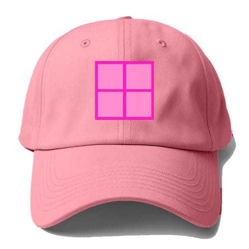 Retro 80s Tetris Blocks Pink Baseball Cap For Big Heads