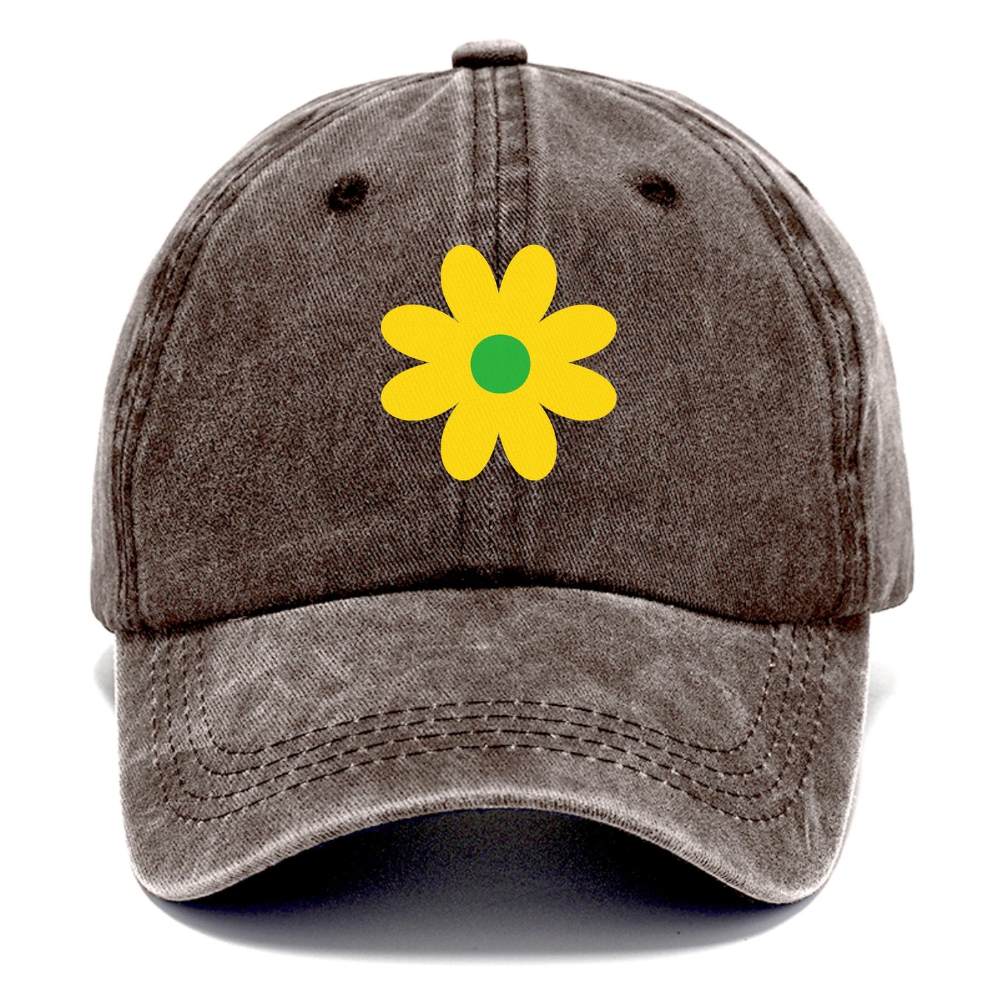 Retro 80s Flower Yellow Hat