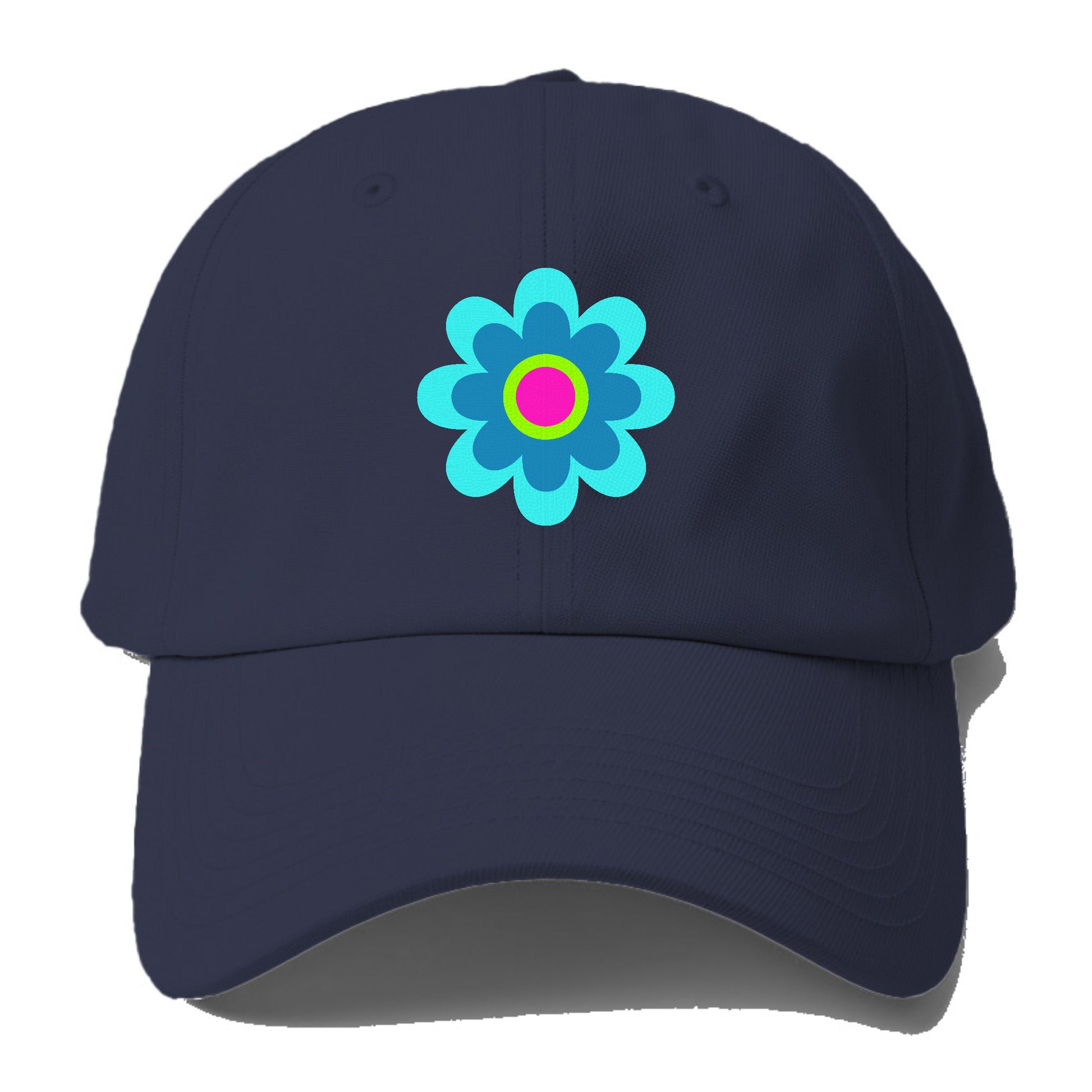 Retro 80s Flower Blue Hat