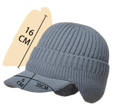 Winter Warmth Deluxe: Thick Knit Outdoor Hat for Cold Protection with Ear Flaps