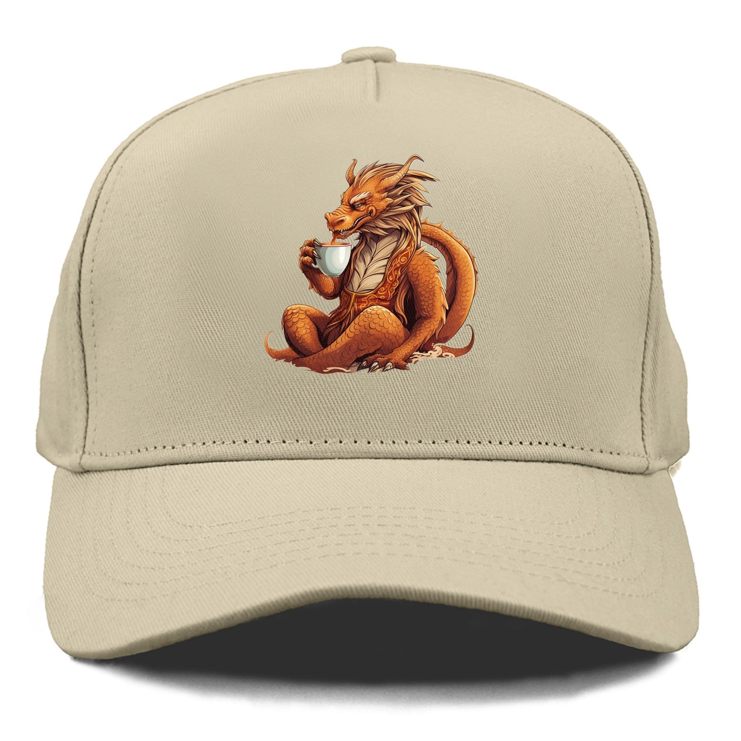 dragon drinking coffee Hat