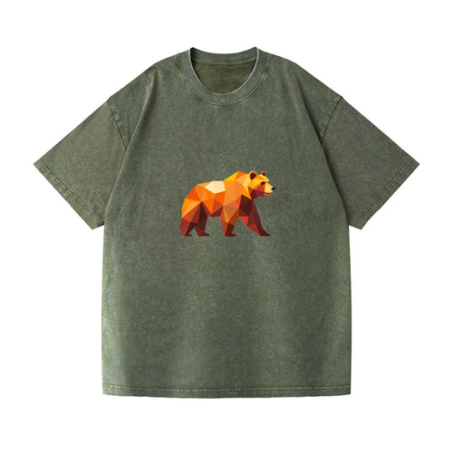 Geometric Bear On The Move Vintage T-shirt