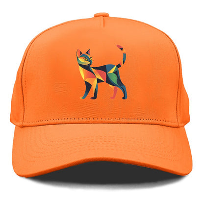 Vibrant Geometric Cat Hat