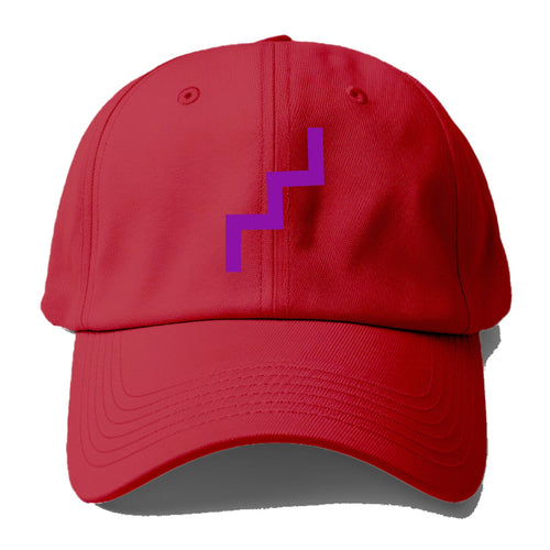 Retro 80s Zig Zag Purple Baseball Cap