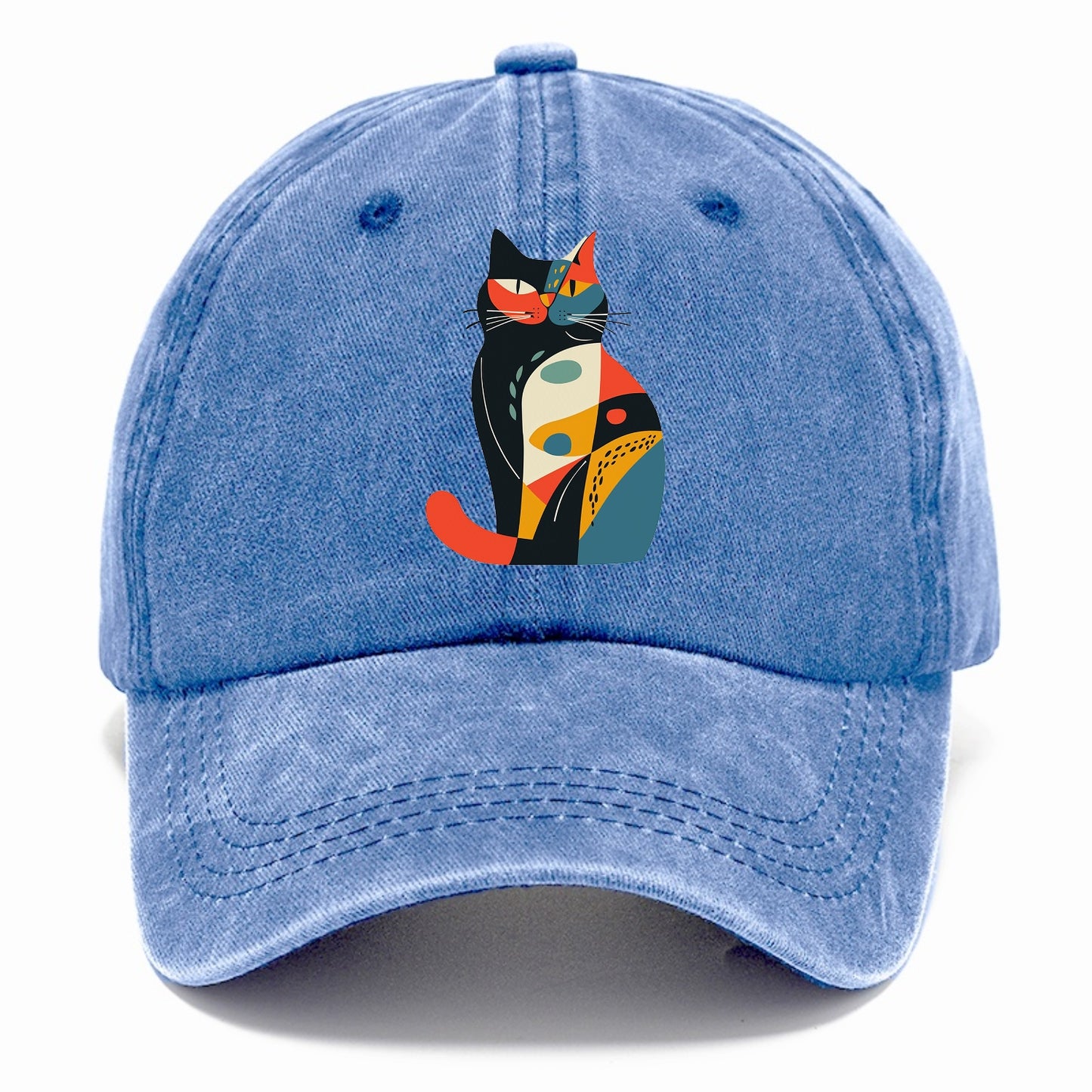 Abstract Elegance Colorful Cat Hat