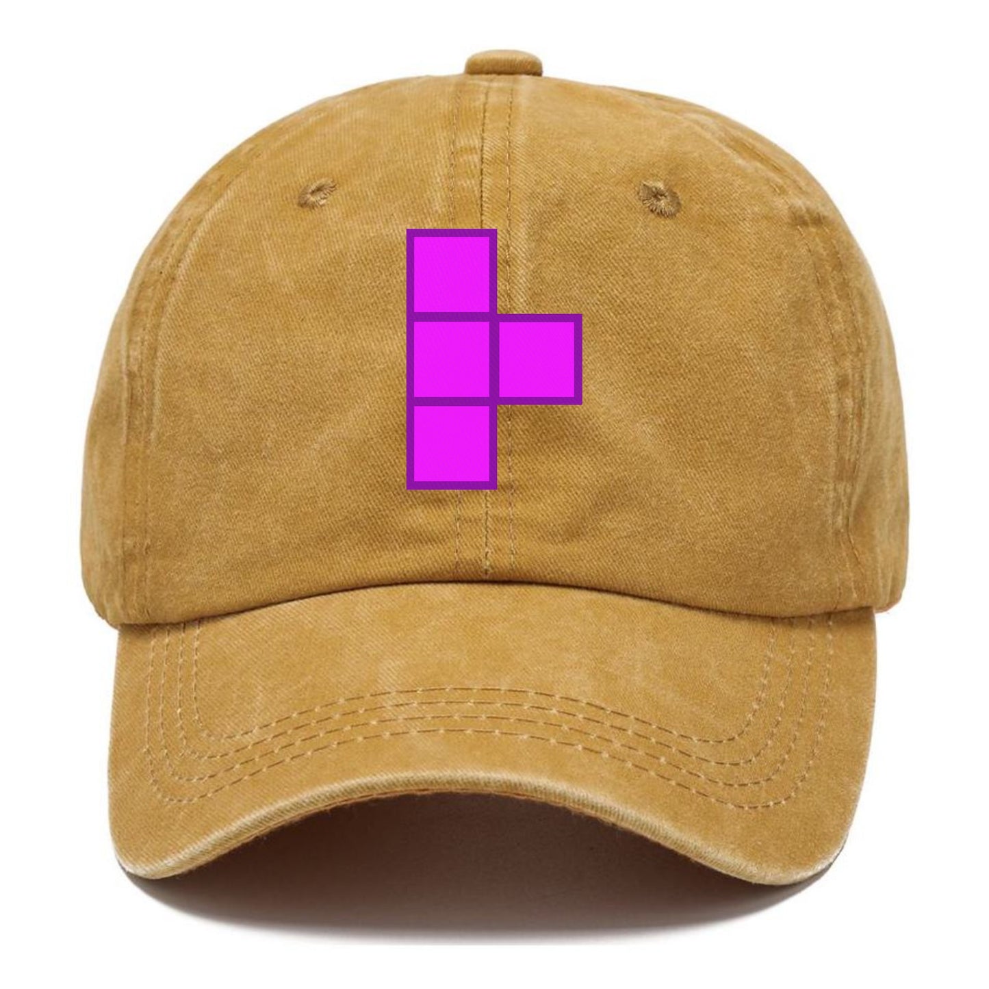 Retro 80s Tetris Blocks Purple Hat