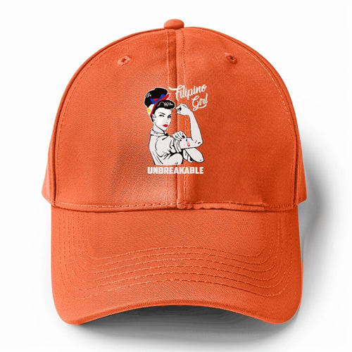 Filipino Girl Unbreakable Solid Color Baseball Cap