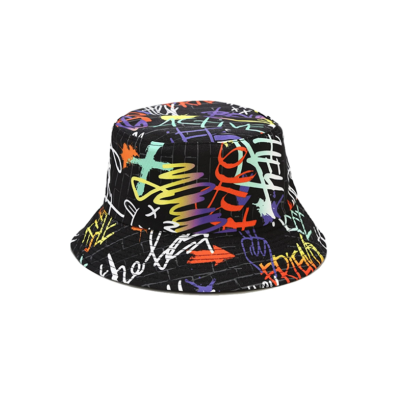 Pandaize Unisex Print Double-Side-Wear Reversible Bucket Hat