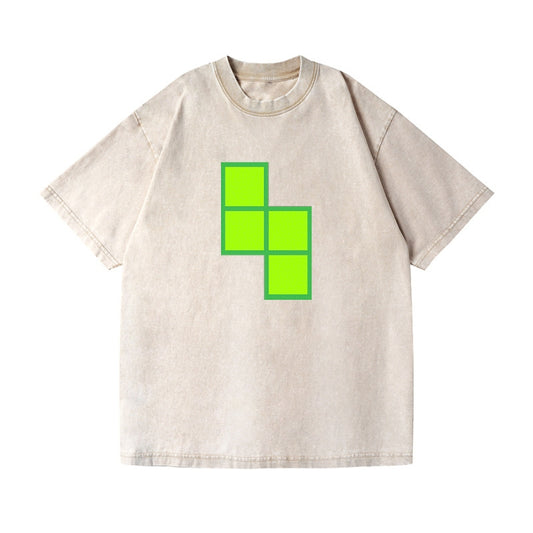 Retro 80s Tetris Blocks Green Hat