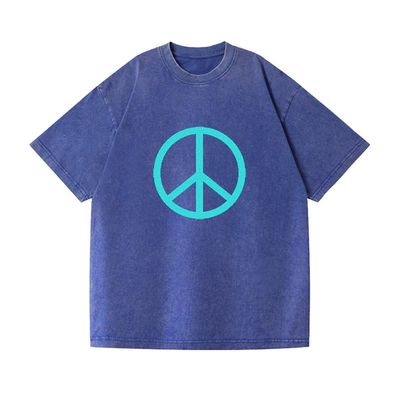 Retro 80s Peace Sign Blue Hat