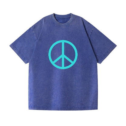 Retro 80s Peace Sign Blue Hat