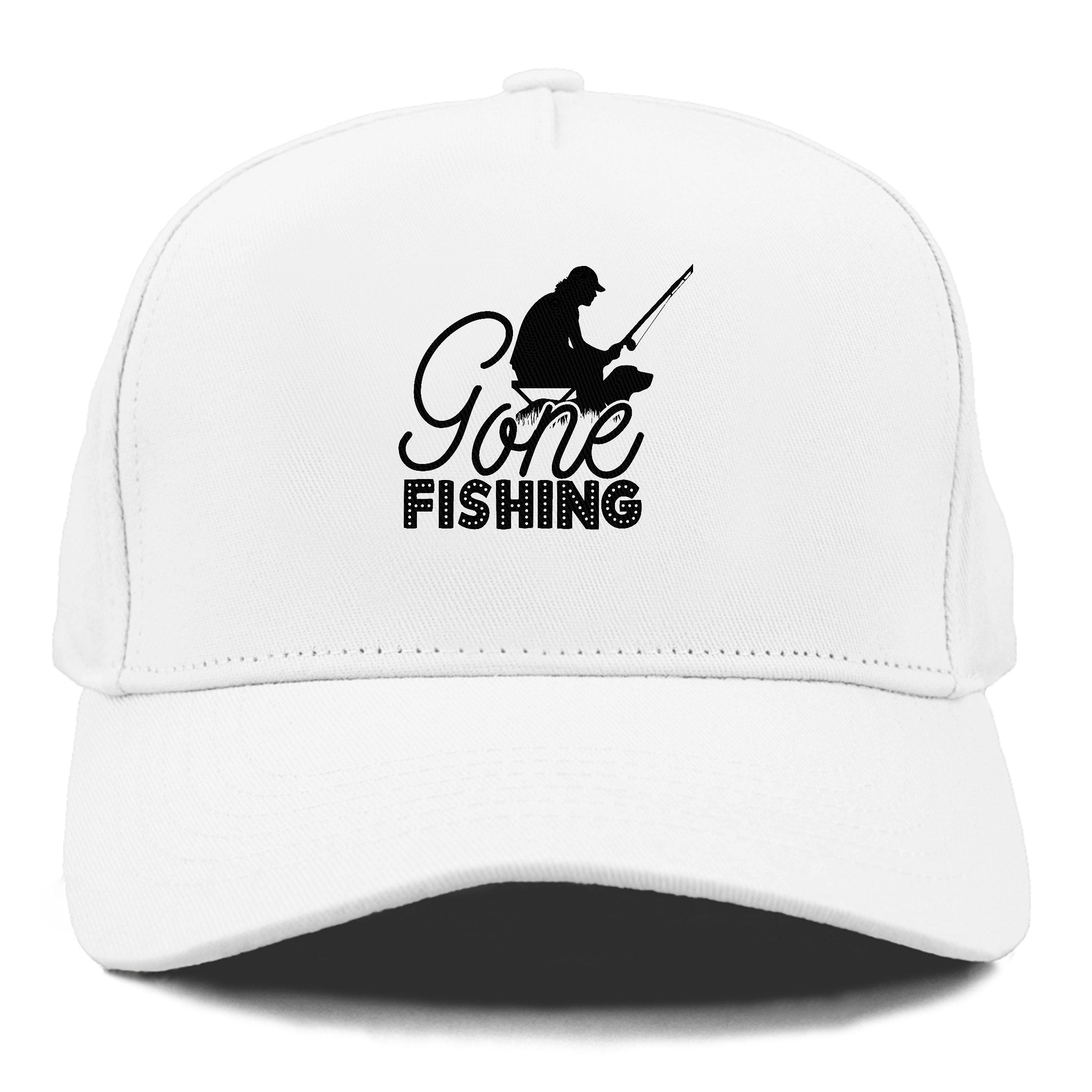 Gone Fishing Cap White