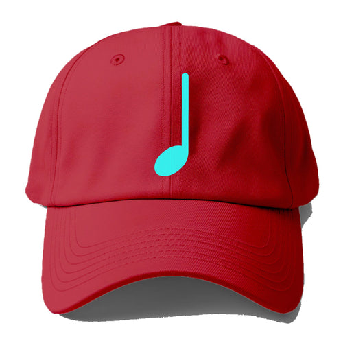 Retro 80s Music Note Blue Baseball Cap