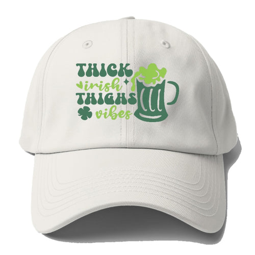 Thick Thighs Irish Vibes Beer Baseball Cap For Big Heads