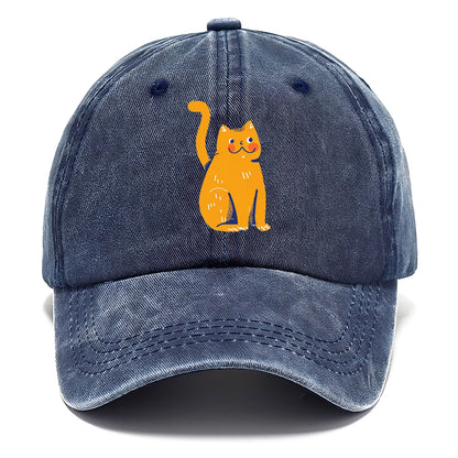 Smiling Orange Kitty with Chubby Cheeks Hat