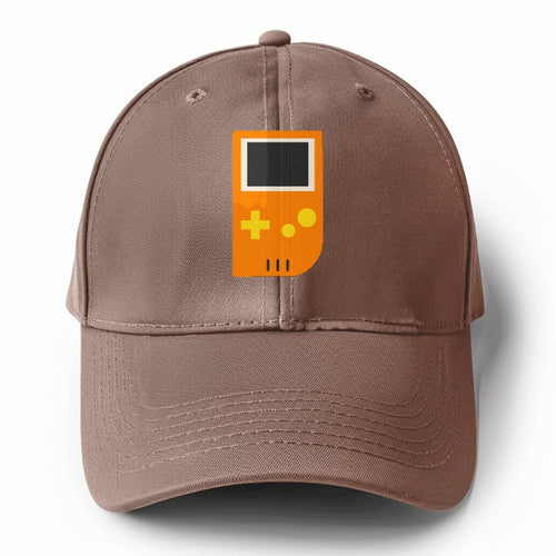 Retro 80s Game Boy Orange Solid Color Baseball Cap