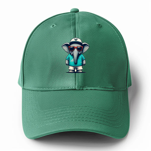 Bored Elephant 2 Solid Color Baseball Cap