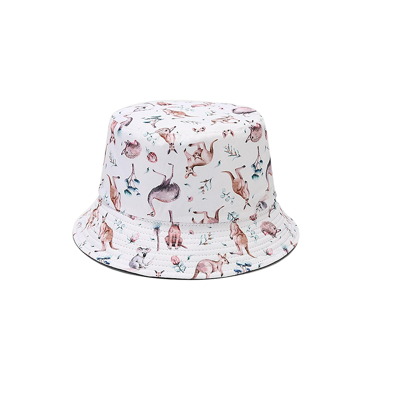 Pandaize Sombrero de cubo reversible con estampado unisex de doble cara 