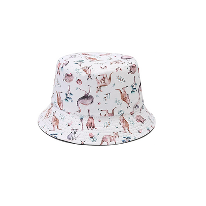 Pandaize Sombrero de cubo reversible con estampado unisex de doble cara 