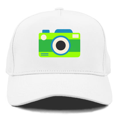 Retro 80s Camera Green Hat