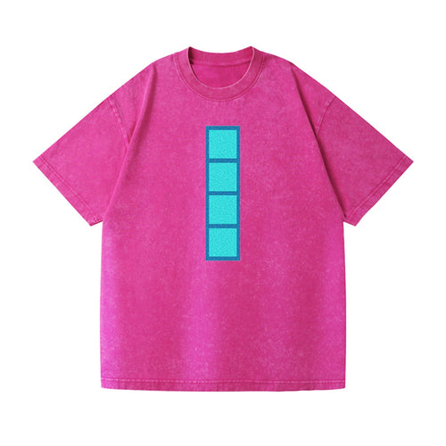 Retro 80s Tetris Blocks Blue Vintage T-shirt