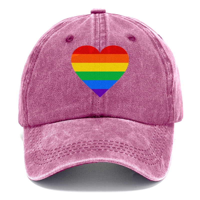 raindow heart Hat