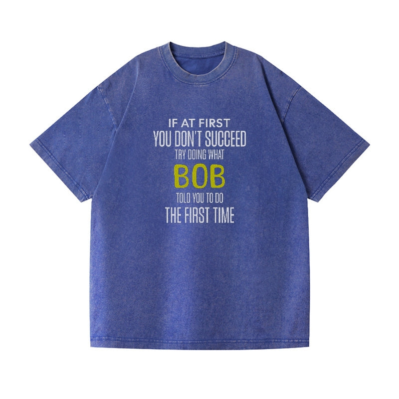 if at first you don't succeed try doing what bob told you to do the first time Hat