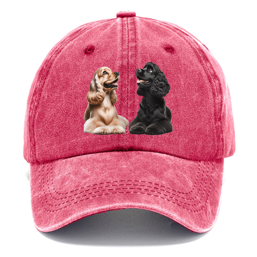 Golden And Black Cocker Spaniels Classic Cap