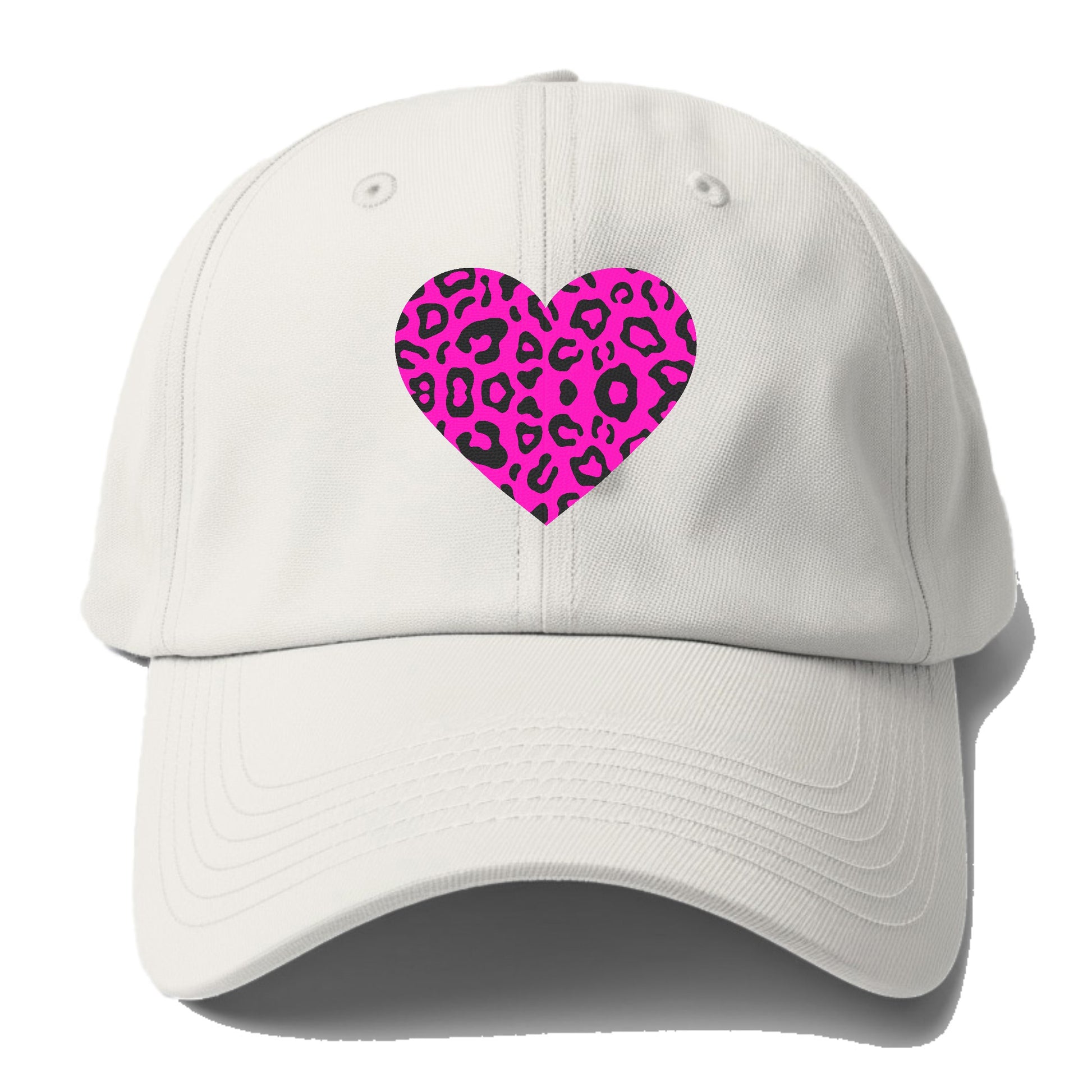 Retro 80s Heart Cheetah Print Hat