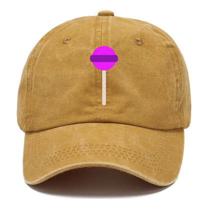 Retro 80s Lollipop Purple Hat