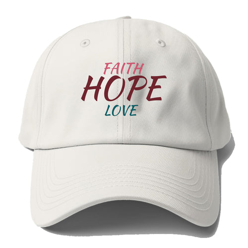 Faith Hope Love Baseball Cap For Big Heads