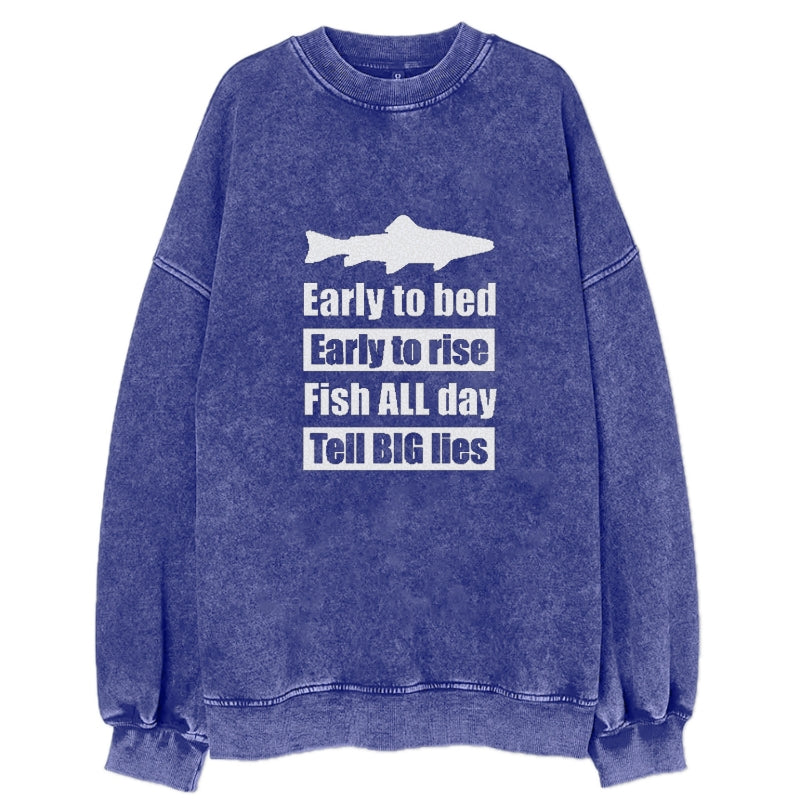 early to bed early to rise fish all days tell big lies Hat